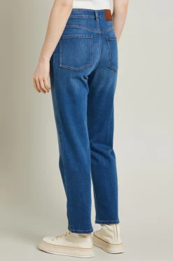 Jeans dritti in denim - Blu Denim
