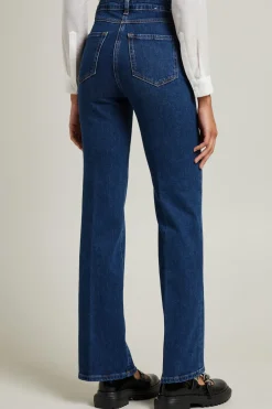 Jeans dritti in denim - Blu Denim