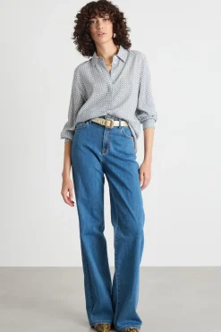 Jeans dritto e ampio - Blu