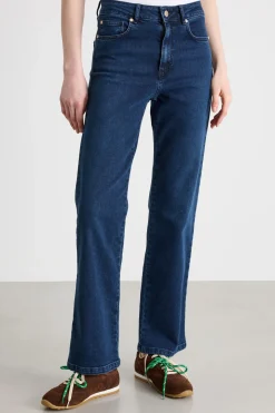 Jeans dritto stretch - Blu