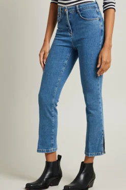 Jeans flare con spacchetti - Blu Jeans