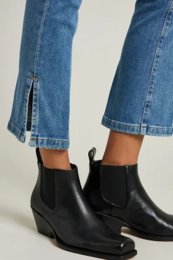 Jeans flare con spacchetti - Blu Jeans