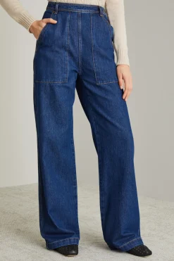 Jeans morbidi in denim - Blu Denim