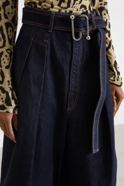Jeans oversize a vita alta - Blu Notte