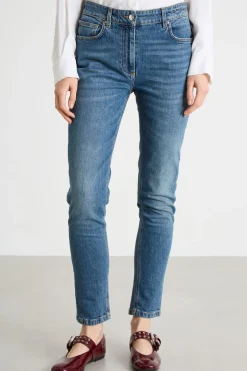 Jeans skinny a vita alta - Blu