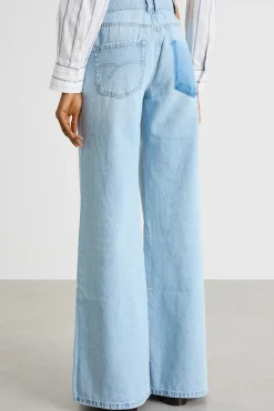Jeans wide leg - Azzurro