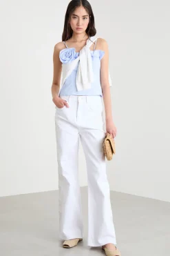 Jeans wide leg - Bianco