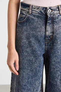 Jeans wide leg - Blu Grigio