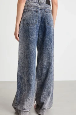 Jeans wide leg - Blu Grigio