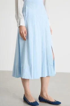 Longuette a pieghe - Azzurro