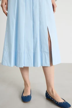 Longuette a pieghe - Azzurro