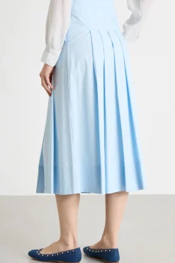 Longuette a pieghe - Azzurro