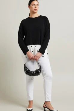 Magia con balza a pois - Nero Bianco