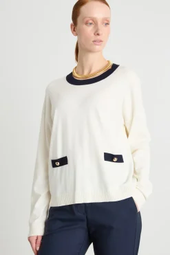 Maglia abbottonata sul retro - Bianco