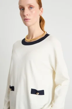 Maglia abbottonata sul retro - Bianco
