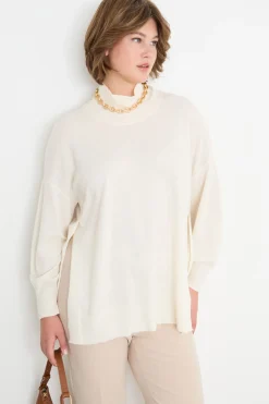 Maglia a collo alto - Bianco