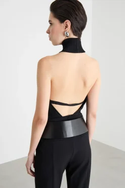 Maglia a collo alto - Nero