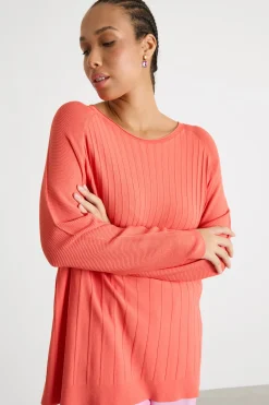 Maglia a coste - Arancione
