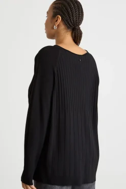 Maglia a coste - Nero
