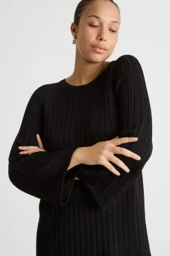 Maglia a coste - Nero