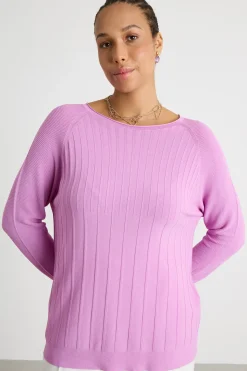 Maglia a coste - Rosa