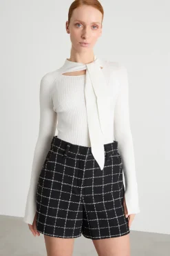 Maglia a costine - Bianco
