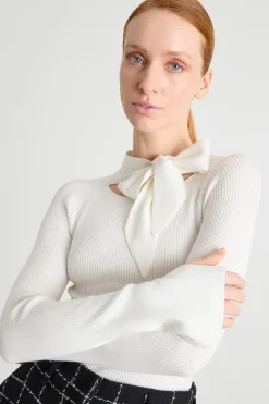 Maglia a costine - Bianco