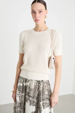 Maglia a costine - Bianco