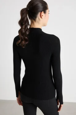 Maglia a costine - Nero
