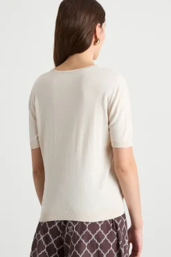 Maglia a maniche corte - Avorio
