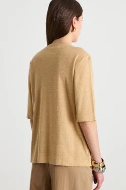Maglia a maniche corte - Cammello