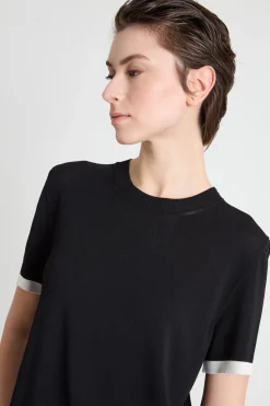 Maglia a maniche corte - Nero Bianco