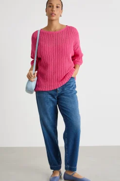 Maglia a punto traforato - Rosa