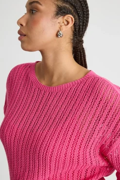 Maglia a punto traforato - Rosa