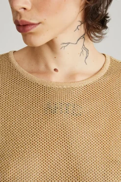 Maglia a rete lurex - Oro
