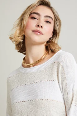 Maglia a righe - Bianco