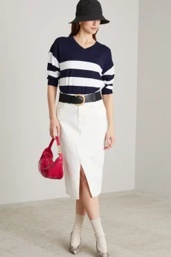 Maglia a righe - Blu Bianco