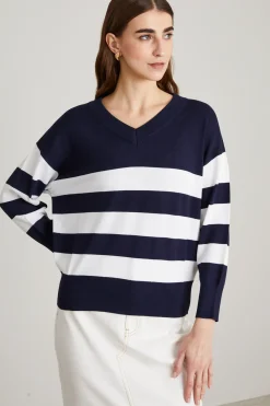Maglia a righe - Blu Bianco