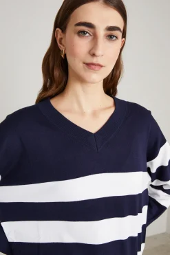 Maglia a righe - Blu Bianco