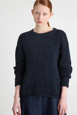 Maglia a spalla scesa - Blu