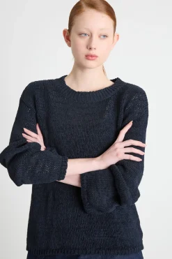 Maglia a spalla scesa - Blu