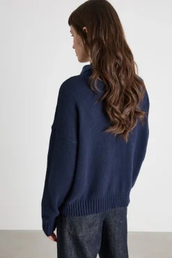 Maglia a spalla scesa - Blu Notte