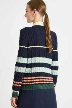 Maglia a trecce - Blu