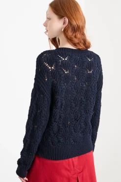 Maglia a trecce - Blu