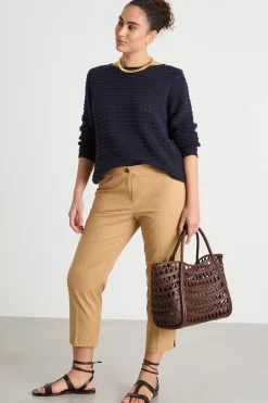 Maglia boxy traforata - Blu