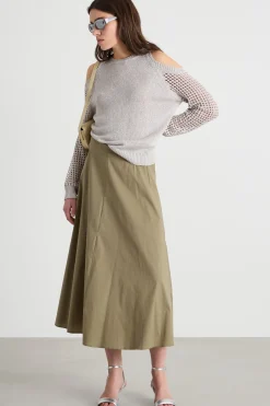 Maglia con aperture sulle spalle - Grigio