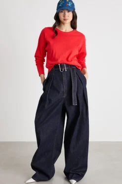 Maglia con bottoni a boule - Rosso