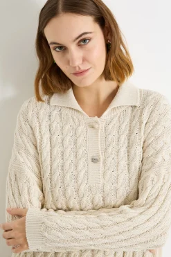 Maglia con bottoni - Bianco