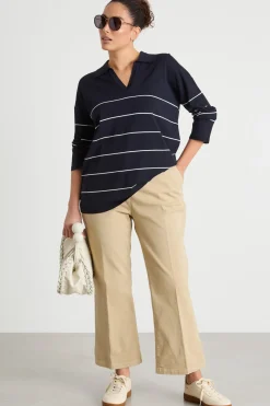 Maglia con colletto a polo - Blu