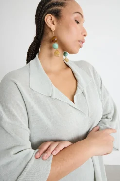 Maglia con colletto a polo - Verde